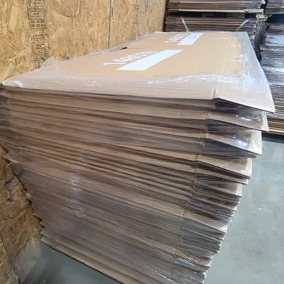 Cardboard bales ready for recycling