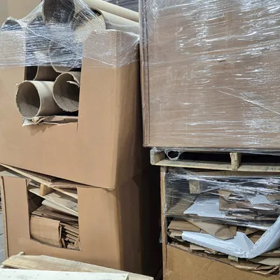 Large volume cardboard recycling
