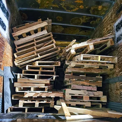 Facility yard with stacked inventory