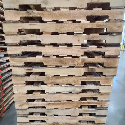 Sorted pallet inventory outdoors