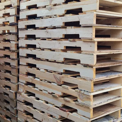 Wooden pallets prepared for customers