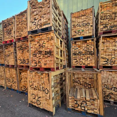 Sorted wood pallets at ANA facility